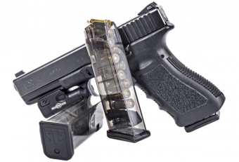 ETS 17 Зарядный  (9mm) магазин для Glock 17, 18, 19, 19x, 26, 34, 44 ограничитель 10 патр
