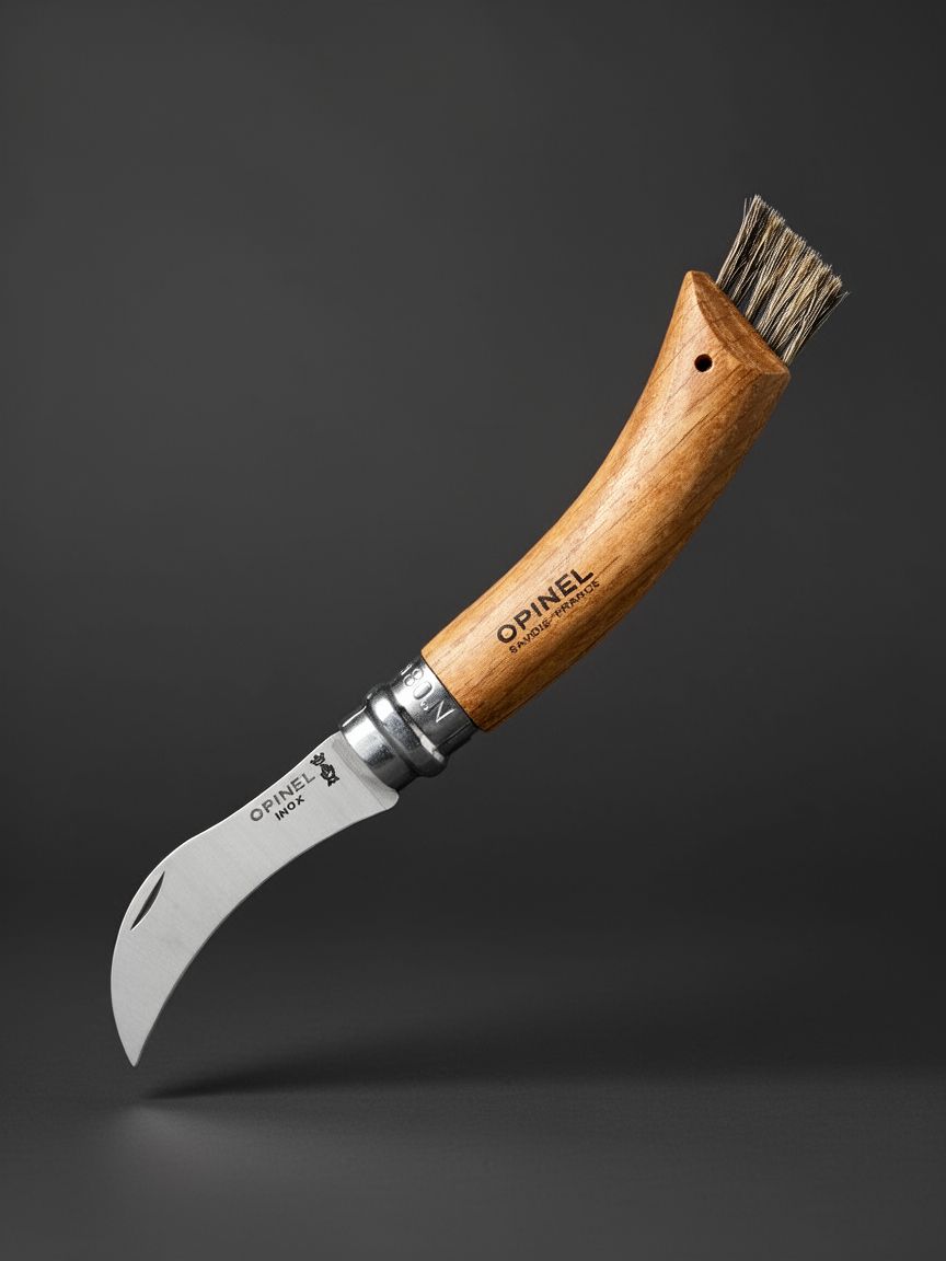 Нож грибника Opinel №08 клинок 8см, нержавеющая сталь, рукоять бук, чехол, деревянный футляр (001327)