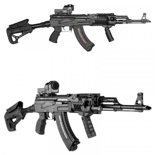 Комплект Приклад Fab Defense GL-CORE S CP с упором для щеки + Труба Com-Spec 250мм + Монолит-1 - адаптер приклада на АК/Вепрь, ARMACON