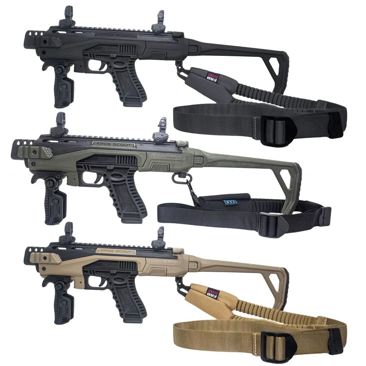 Преобразователь пистолета в карабин Glock 17-19 Fab Defense KPOS scout advanced Green