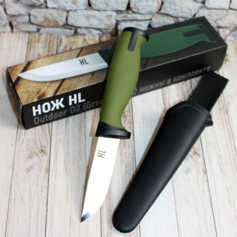 Нож HL Outdoor D2 Green+Black, клинок 9см (VT209)