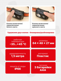 Фонарь Fenix HL16 налобный ультралегкий 450 люмен