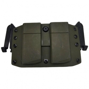 Комплект Подсумок под 2 магазина / Накладка на рукоятку для ПЯ Tactical Warrior, Олива