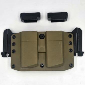 Комплект Подсумок под 2 магазина ПЯ Tactical Warrior, Койот / Пятка ПЯ +2 - 2шт, Легальный Арсенал