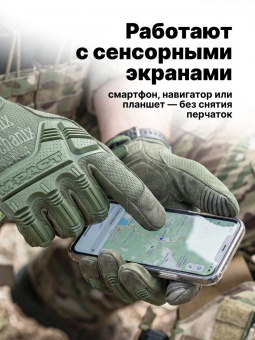 Перчатки Mechanix M-PACT, цвет Olive, размер M, для СВО