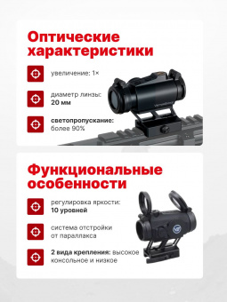 Прицел коллиматорный Vector Optics Maverick-IV 1x20 MINI MIL (SCRD-60)