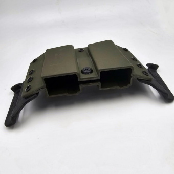 Комплект Подсумок под 2 магазина / Накладка на рукоятку для ПЯ Tactical Warrior, Олива / Пятка ПЯ +5 - 2шт, Легальный Арсенал