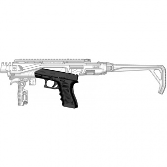 KSCOUTA b Fab Defence Преобразователь пистолета в карабин Glock 17-19 MINI, Чёрный