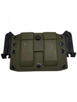 Комплект Кобура / Подсумок под 2 магазина для ПМ Tactical Warrior, Олива / Пятка ПМ +2 для штатной рукоятки - 2шт, Легальный Арсенал