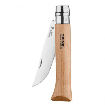 Нож Opinel Tradition №12 клинок 12см, нержавеющая сталь, серрейторная заточка, рукоять бук (002441)