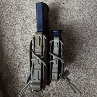 Комплект Подсумок под магазин АК + Подсумок под пистолетный магазин с креплением MOLLE Tactical Warrior, Мультикам