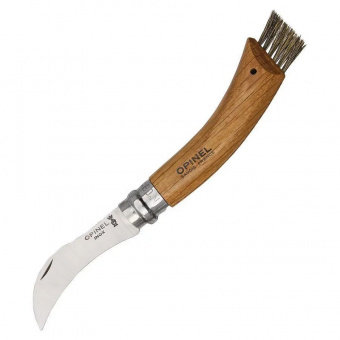 Нож грибника Opinel №08 клинок 8см, нержавеющая сталь, рукоять бук, чехол, деревянный футляр (001327)
