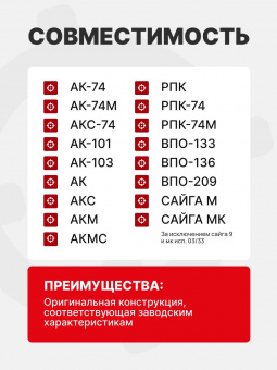 Газовая трубка АК-74/АК-74М без накладки (без пружины)