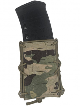 Подсумок под магазин АК с креплением для системы MOLLE, открытый. Tactical Warrior, Мультикам