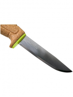 Нож Morakniv Floating Knife (S) Lime, нержавеющая сталь, рукоять пробка (13686)