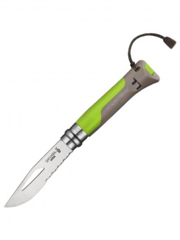 Нож Opinel №08 Outdoor Earth, нержавеющая сталь, зеленый (001715)