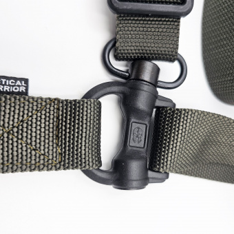 Ремень MS4- с двумя быстросъёмными антабками Tactical Warrior тактический, Олива