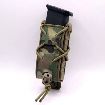 Комплект Подсумок под магазин АК + Подсумок под пистолетный магазин с креплением MOLLE Tactical Warrior, Мультикам