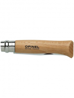 Нож Opinel №08 клинок 8,5см, нержавеющая сталь, рукоять бук, блистер (000405)