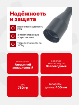 Оптический Прицел SwampFox Kentucky Long 4-24X50 FFP Mil Red