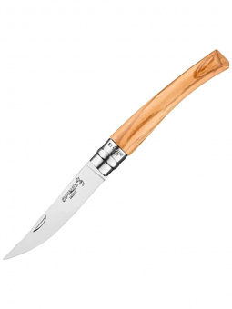 Нож филейный Opinel №08 клинок 8см, нержавеющая сталь, рукоять оливковое дерево (002563)