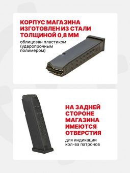 Магазин Glock 17 Gen 1-5 на 17 патронов