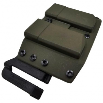 Комплект Подсумок под 2 магазина / Накладка на рукоятку для ПЯ Tactical Warrior, Олива