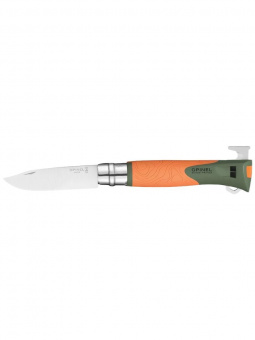Нож Opinel №12 Explore c инструментом для удаления клещей, нержавеющая сталь, оранжевый (002454)