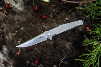 Нож складной Ruike P108-SF, cеребряно-синий
