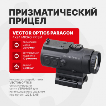 Прицел Vector Optics Paragon 4x24 Micro Prism, VEPS-MBR (SCPS-M04)