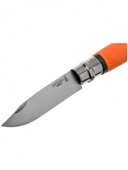 Нож Opinel №12 Explore c инструментом для удаления клещей, нержавеющая сталь, оранжевый (002454)