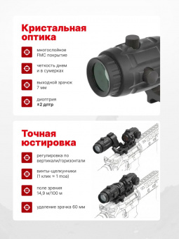 Магнифер Vector Optics Maverick 3x26 Magniifier W/SCSR-08 (SCMF-11)