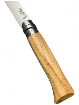 Нож Opinel №08 клинок 8,5см, нержавеющая сталь, рукоять дубовая (002021)