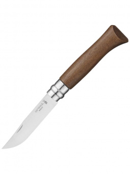 Нож Opinel №08 клинок 8,5см, нержавеющая сталь, рукоять ореховая (002022)
