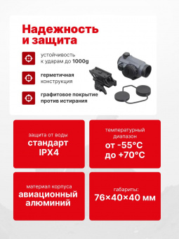 Прицел коллиматорный Vector Optics Maverick-II 1x22 GRA (графитовый) SCRD-GY12