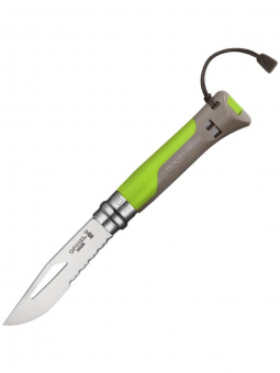 Нож Opinel №08 Outdoor Earth, нержавеющая сталь, зеленый (001715)