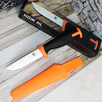 Нож HL Universal Black+Orange, клинок 10см (VT204)
