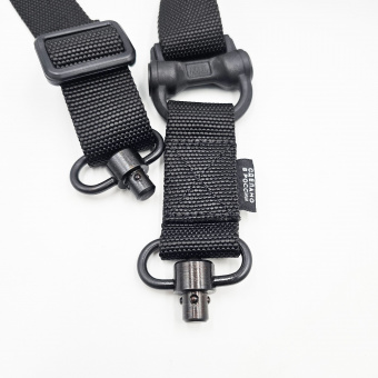 Ремень MS4- с двумя быстросъёмными антабками Tactical Warrior тактический, Черный