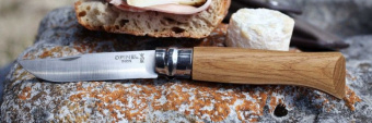 Нож Opinel №08 клинок 8,5см, нержавеющая сталь, рукоять дубовая (002021)