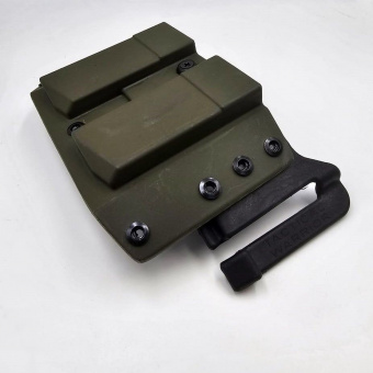 Комплект Подсумок под 2 магазина / Накладка на рукоятку для ПЯ Tactical Warrior, Олива / Пятка ПЯ +5 - 2шт, Легальный Арсенал