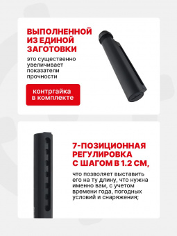 Комплект Труба приклада Com-Spec 185мм + Монолит-3 Gen 2 - адаптер приклада на АК/Сайга, ARMACON