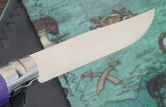 Нож Opinel №07 TREKKING клинок 8см, нержавеющая сталь, кожаный темляк, фиолетовый (002205)
