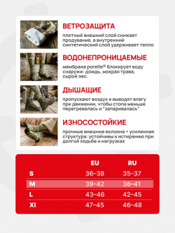 Носки водонепроницаемые Dexshell StormBLOK 2.0, цвет камуфляжный, размер M (39-42)