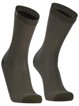 Носки водонепроницаемые DexShell Ultra Thin Crew, цвет оливковый/зеленый, размер M (39-42)