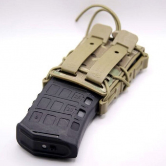 Комплект Подсумок под магазин АК + Подсумок под пистолетный магазин с креплением MOLLE Tactical Warrior, Мультикам