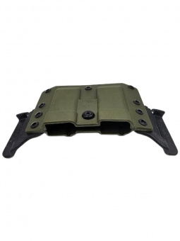 Комплект Кобура / Подсумок под 2 магазина для ПМ Tactical Warrior, Олива / Пятка ПМ +2 для штатной рукоятки - 2шт, Легальный Арсенал