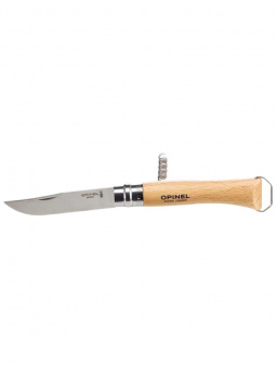 Нож Opinel №10 клинок 10см, нержавеющая сталь, рукоять бук, со штопором (002578)