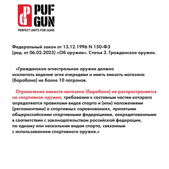 Магазин PUFGUN для АК-74М, АК-12, Сайга 5,45х39 на 30 патронов, Прозрачный, Mag SG545 30/Tr G2