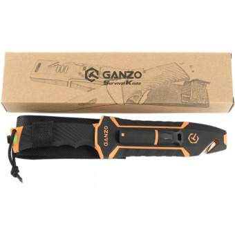 Нож Ganzo с паракордом G8012V2-OR оранжевый