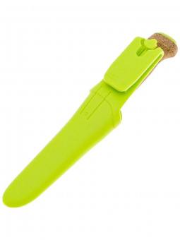 Нож Morakniv Floating Knife (S) Lime, нержавеющая сталь, рукоять пробка (13686)